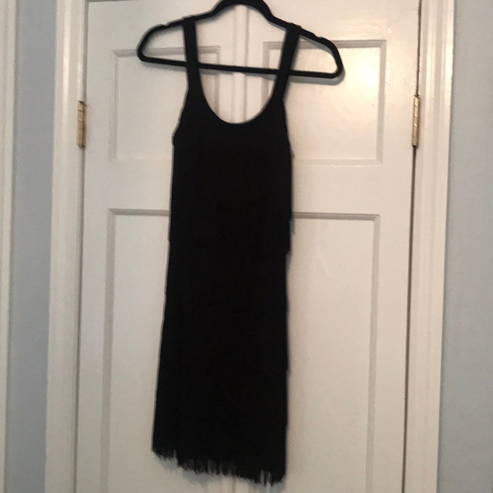 Flapper fringe dress, mini but not too short
